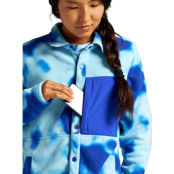 Burton Blue Tie-Dye Fleece Jacket - Picture 5 of 8
